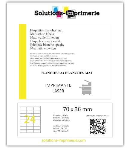 Étiquettes Polyester Ultra-Résistantes Avery - 480 Étiquettes Blanches Amovibles 63,5 X 33,9 Mm