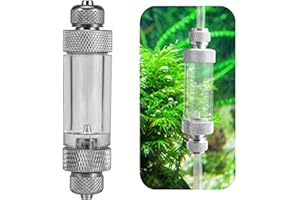 yeemeen Compteur en Bulle de CO2, Aquarium Accessoires de Pompe à air, Double Tête Non-Retour Bulle Counter Fish Tank Outil, pour la Mesure du dioxyde de Carbone (Double tête)