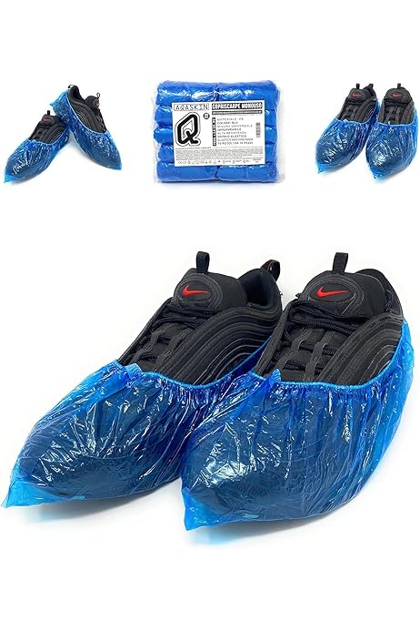 100 COPRISCARPE COPRI SCARPE BLU VISITATORI CASA PISCINA SOVRASCARPE ELASTICI - Foto 6