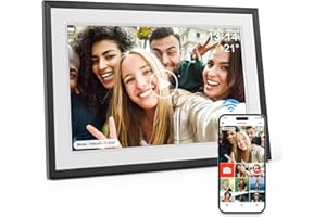 DESVIEW WiFi Digital Photo Frame, 10.1 Inch Digital Picture Frame Built-in 32GB Memory, 1280x800 IPS Touch Screen, Auto-Rotate, Wall Mountable, Easy Share Photos Videos Music Calendar via the Frameo App