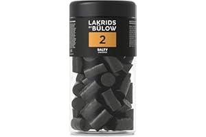 ‎LAKRIDS BY BÜLOW LAKRIDS BY BÜLOW - 2 - Salty - 360g - Vegane Gourmet Lakritze aus Dänemark - Glutenfrei & ohne Gelatine - Dose aus 100% recyceltem PET