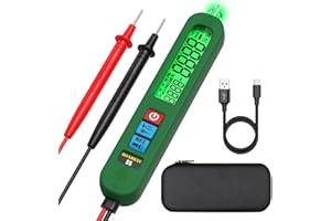 MAXRIENY Multimetro Digitale Intelligente Penna Tester Ricaricabile Tester di Tensione Diodo Resistenza Continuità Frequenza Filo Vivo Voltmetro con Torcia