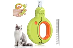 Osinaga Professionelle Hunde- und Katzennagelknipser mit Nagelfeile Edelstahl-Nagelknipser mit LED-Licht Hochwertige Tier-Nagelknipser Nagelknipser mit Schutzvorrichtung (Green)