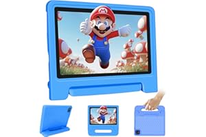 VNEIMQN Kinder Tablets, Android 14 Tablet WiFi Bluetooth Dual-Kamera Kids Space, 10.1 Zoll HD Tablet mit Octa-Core, 8GB RAM 64GB ROM (TF 1TB), Elterliche Kontrolle, 6000mAh, Kleinkind Tablets (Blau)