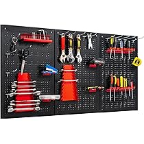 Kit Organisation WallPeg 36 Bacs | Panneau Perforé Jaune - Atelier Et Garage
