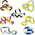 Fidget Toy BAIYSFFG 7PCS Tangle Fidget Toys Twisty Fidget Toy Stress Relief Stim Silent for Kids and Adults(7 Colour)