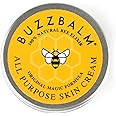 BuzzBalm Natural Dry Skin Moisturiser - Manuka Honey Cream Bee Propolis Beeswax with Unique Melixir® Simple Moisturiser for Very Dry Skin on Body Heels Elbows (50g)