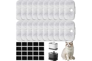 40 st kattfontänfilter, ersättningsfilter för kattfontän, kompatibla med Dockstream PLWF005/PLWF115/PLWF105, ersättningsfilte