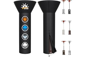 Housses de chauffage de terrasse 226 CM – Housse de chauffage d'extérieur 600D avec fermeture éclair, imperméable, robuste, housse thermique au propane