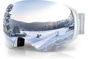 Findway Skibrille für Brillenträger Herren Damen,Snowboardbrille mit Magnetischen Wechselgläsern,Snowboard Brille Magnet Bril