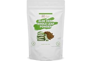 MGANNA 100% Natural Aloe Vera Leaf Powder 0.5 LBS 227 Grams | Pure Aloe Barbadensis Natural Moisturizer for Skin and Hair Care