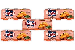Isabel Pack 5 cajas Mejillones En Salsa De Escabeche - 3 x 80 g