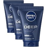NIVEA MEN Erkek Y&uuml;z ve Sakal Temizleme Jeli Deep Dimension 100 ml,Nemlendirici,Yağ Arındırıcı,Aktif Karbon,G&uuml;n Boyu Ferahlık 