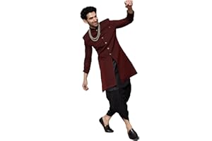 KISAH Herren Sherwani Set mit Dupatta - Traditionelle indische Ethnokleidung für Männer - Ideal für Hochzeiten, Festivals & Feiern