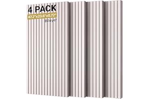 4 Pacchetti di Pannelli Fonoassorbenti, TONOR Pannelli Insonorizzanti Isolante Acustico, Pannelli Acustici per Studi di Registrazione, Uffici, Studi di Danza, Podcast, 120x60x1,8 cm, Camel chiaro