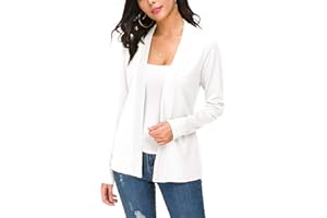 EXCHIC Damski kardigany z długim rękawem otwartym przodu lekki dzianinowy kard