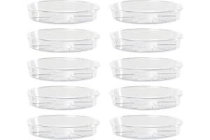 Kalapanta Przezroczyste podstawek z odpornego tworzywa sztucznego, okrągły kształt do użytku wewnątrz lub na zewnątrz (10, Ø 14 cm)