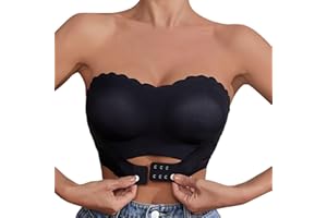 LCPDDAJLSPIG Reggiseno Senza Spalline - Push Up con Fascia Antiscivolo per Seno Grande Reggiseni Senza Ferretto e Cuciture Bra Apertura Frontale in Morbido Invisibile Comodo per Abiti Scollati (con/non Imbottito)