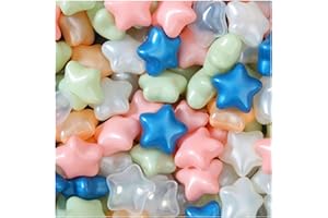 TUELALY Thickened Pit Ball 100pcs/set Colorful Round Star Pe Crush Proof Bpa Phthalate Safe Indoor Outdoor Baby Toddler Kids Ocean Pool Toy