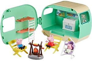 Greta Gris Three Little Piggies Caravan-lekset med 3 figurer, innehåller Evie, leksaker för barn i förskoleålder från 3 år