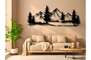 VAILLA Modern 3D-träväggdekoration för hem, kontor, sovrum, vardagsrum och kök (Mountain 1), 100cm x 40cm