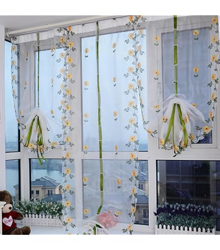 LUNEZY Rideau en Dentelle Blanche de Ferme pour Chambre de Filles LUNEZY Rideau en Dentelle Blanche de Ferme pour Chambre de Filles
