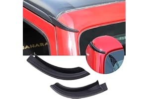 TDHLW Extensiones de canalón de Lluvia, Deflector de desviador de Ranura de Lluvia ABS de Techo rígido para Jeep Wrangler JL JLU y Gladiator JT 2018-2022, Accesorios Exteriores