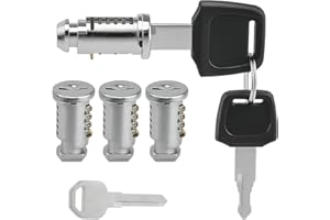 UOCAI 4 Piezas Cilindro de Cerradura de para Portabicicletas Thule, Llaves y Cilindros de Cerradura para Portabicicletas Thule