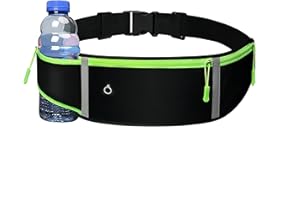 VMINOG Bauchtasche Joggen Lauftasche Jogging Handy Laufen Tasche LaufgüRtel Laufgurt Running Belt Damen Sport Bag GüRteltasche FüR wasserdichte Lauf DamengüRteltascheMit KopfhöReranschluss Sport, Schwarz