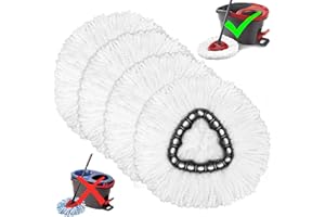 BONISON Mop Head Replacement Compatible with Viled EasyWring 1 Tank System Microfiber Swivel Mops Refill Machine Washable 4Pcs