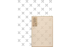 ‎NAKLEO NAKLEO Wandschablone Groß Muster, Malschablone 59x95cm Stitch Kreuz Handarbeit Wiederverwendbare Kunststoff, Geometrische Tapete Wandgestaltung, DIY Craft, Holz Möbel Boden Stoff