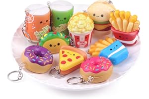 Anboor 10 sztuk Squishies zabawka dla dzieci, do jedzenia, mała pianka o powolnym wzroście, mini food Squishys, stres, słodka zabawka