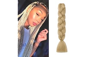 CYBELLEZA Extension Treccine Africane Capelli Sintetici per Trecce Afro Ombre 1PCS/Lot Jumbo Braiding Crochet Twist Kanekalon Lunghi, Biondo naturale