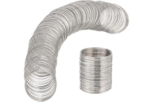 BENECREAT Acerca de 300 Vueltas 20 Calibre Alambre de Memoria Alambre de Cuentas para Manualidad de Bisutería Pulsera Espesor de 0.8mm