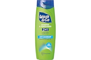 Wash & Go Anti-dandruff 2 in 1 Shampoo & Conditioner, Men's Dandruff Shampoo, For All Hair Types, Bulk Pack x 6 bottles