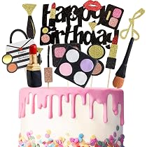 Décos De Gâteau Cosmétiques En Résine - 4 Pièces Pour Anniversaire Et Fête