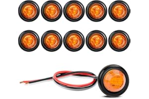 GUUZI Confezione da 10 luci a LED impermeabili, illuminazione subacquea e luci di navigazione, 12 V (ambra)