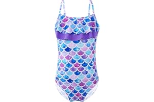 Alvivi Traje de Baño de Una Pieza para Niña Bañador Tankini de Estampado Hawaiano Bañadores Ajustado Playa Natación Piscina Ropa de Verano Swimsuit