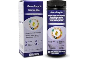 ONE STEP 100 x 10-in-1 Parameter Urine Test Strips | Glucose, Ketone, Bilirubin, Nitrite, Urobilinogen, Protein, pH, Blood, Specific Gravity and Leukocytes Dipstick Tests