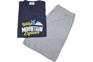 Luga Pigiama Uomo Estivo Cotone Mezza Manica E Pantaloncino Girocollo Cotone