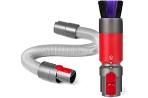 WYWY.WIDE Staubbürste + Flexibler Verlängerungsschlauch Kompatibel mit Dyson Outsize / V7 / V8 / V10 / V11 / V12 / V15 Staubsauger, Weiche Borsten Staubentfernungsbürste, Schnurlose Staubsauger-Ersatzteile