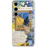 Multitronic Samsung Galaxy S25 FE ile Uyumlu Van Gogh Kafe Terası Desenli Şeffaf Telefon Kılıfı
