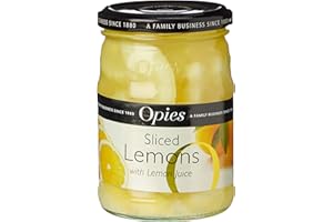 Opies Sliced Lemons in Lemon Concentrate, 350g - Conveniently Prepped Lemons for Drinks, Desserts & Meals – Perfect Garnish for Cocktails, Teas, Cakes & Savoury Dishes