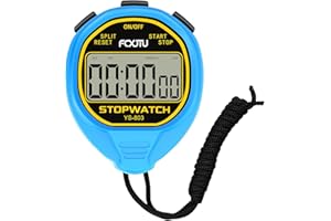 FCXJTU Digitale wasserdichte Stoppuhr, Keine Glocken, Keine Pfeifen, einfache Grundbedienung, geräuschlos, klares Display, EIN/Aus, großes Display für Schwimmtraining, Kindertrainer (Blau)