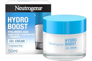 Neutrogena Hydro Boost Crema Gel, Crema idratante viso in gel leggero, Crema viso Acido Ialuronico per un'idratazione intensa, Ideale per pelle secca e sensibile, 50 ml