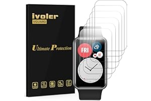 ivoler Pakiet 6 Osłona ekranu dla Huawei Watch Fit/Honor Watch ES/Oppo Watch Free, pełna okładka [Płyn instalacyjny] [Anti-Rayers] [bez pęcherzyków] TPU Folia ochronna