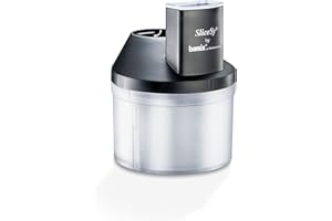 bamix Accessoire SliceSy pour tous les mixeurs plongeants bamix à partir de 180 W, Avec 5 lames, mélangeur à main polyvalent pour couper, moudre et hacher, Noir