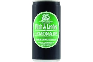 Fitch & Leedes Lemonade Mixer for Spirits & Cocktails (24 x 200ml) – Ideal for Whiskey, Rum, London Dry Gin, Vodka, and Spiced Rum, Adding a Subtle and Sophisticated Lemon Zing