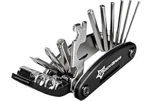 ROCKBROS 16 en 1 Herramientas de Reparación de Bicicleta Multifunción, Multiherramienta Plegable Portátil para MTB Bicicleta Carretera Ciclismo