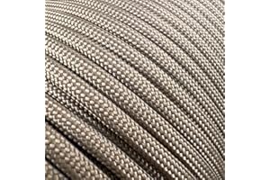 Abio Paracord 550 - 4 mm - 10 m - Corde en nylon pour bracelets, haubans, corde à linge, corde à linge, corde de maçon, corde de tente pour filet de survie militaire, équipement de survie - Marron